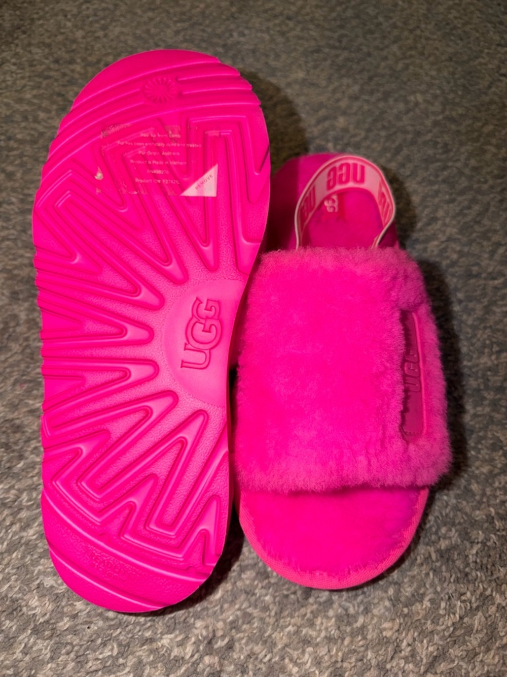 Ugg Disco Sheepskin Slides Women’s Taffy Pink - Picture 4 of 5